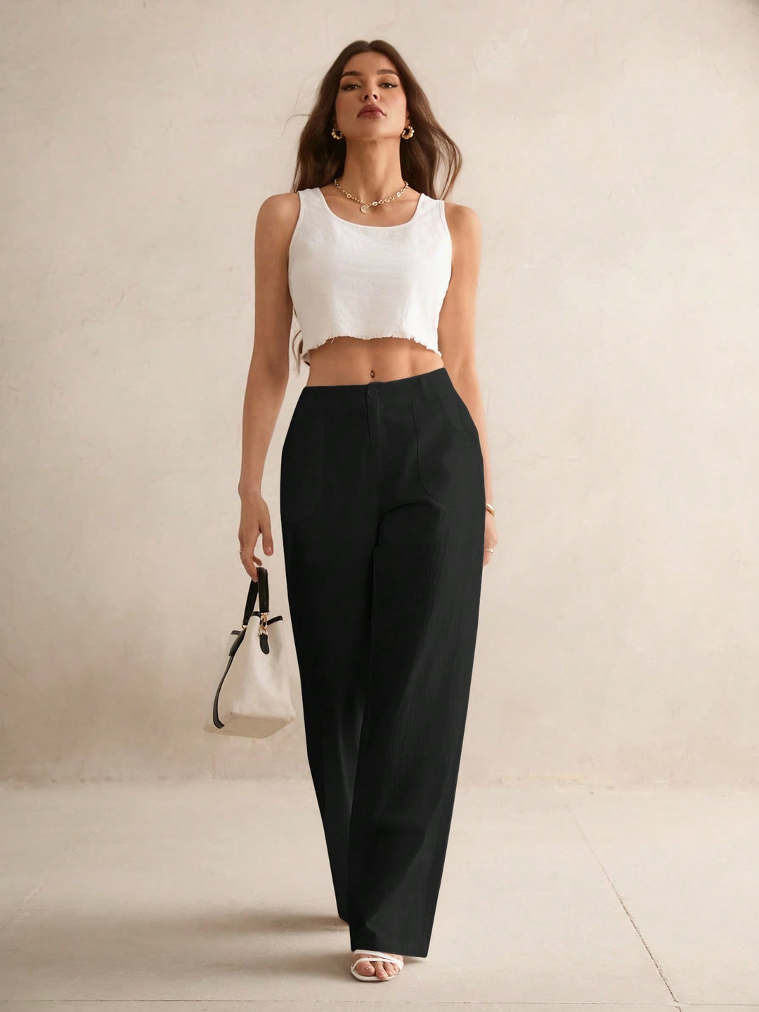 Pantaloni SHEIN, negru