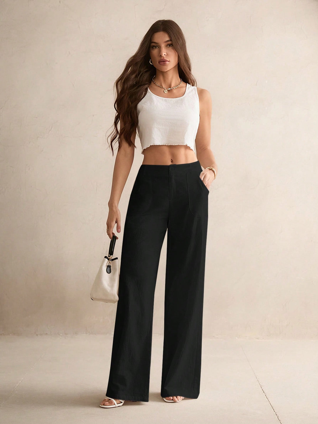 Pantaloni SHEIN, negru