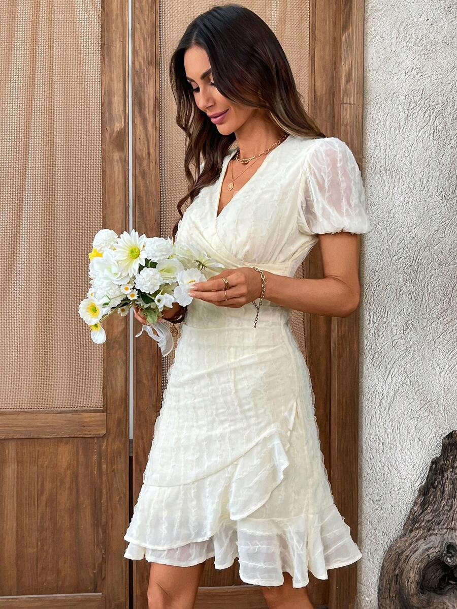Rochie mini SHEIN, crem