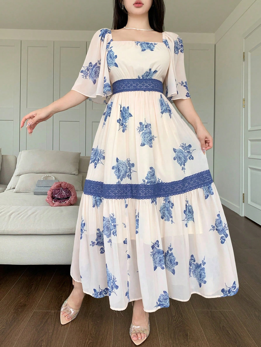 Rochie midi SHEIN, mix culori
