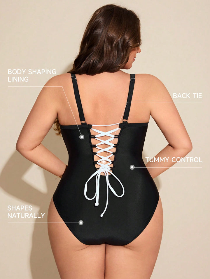Costum de baie SHEIN, negru