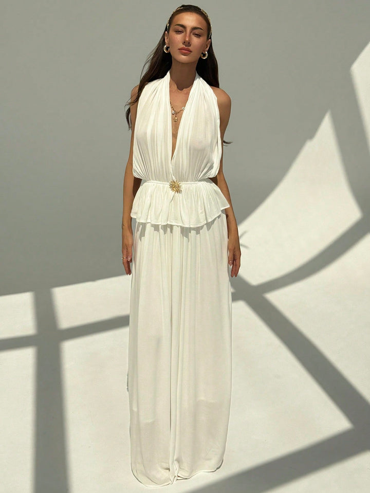 Rochie maxi SHEIN, alb