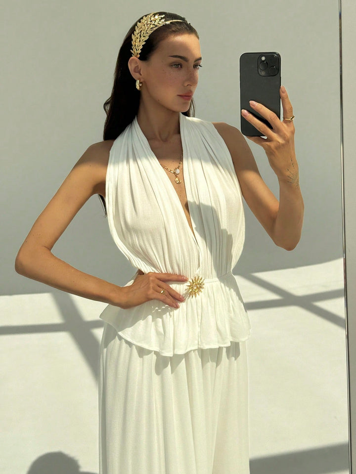 Rochie maxi SHEIN, alb