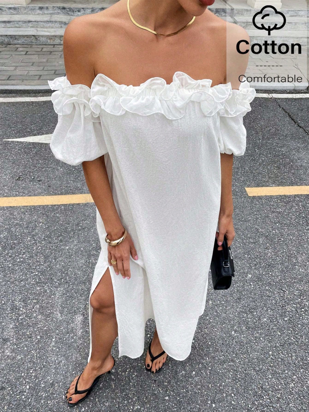 Rochie maxi SHEIN, alb