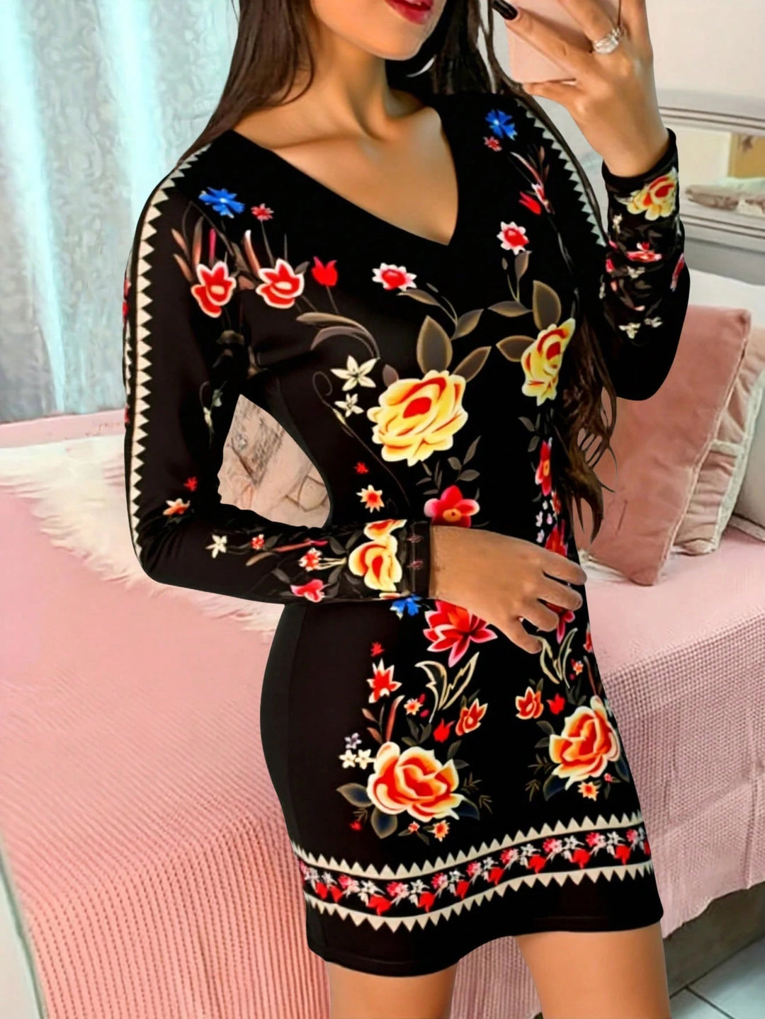 Rochie mini SHEIN , mix culori