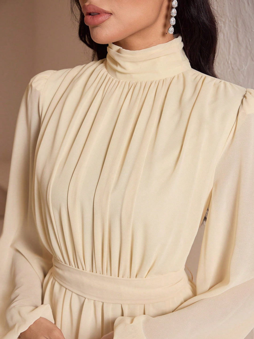 Rochie maxi SHEIN, crem