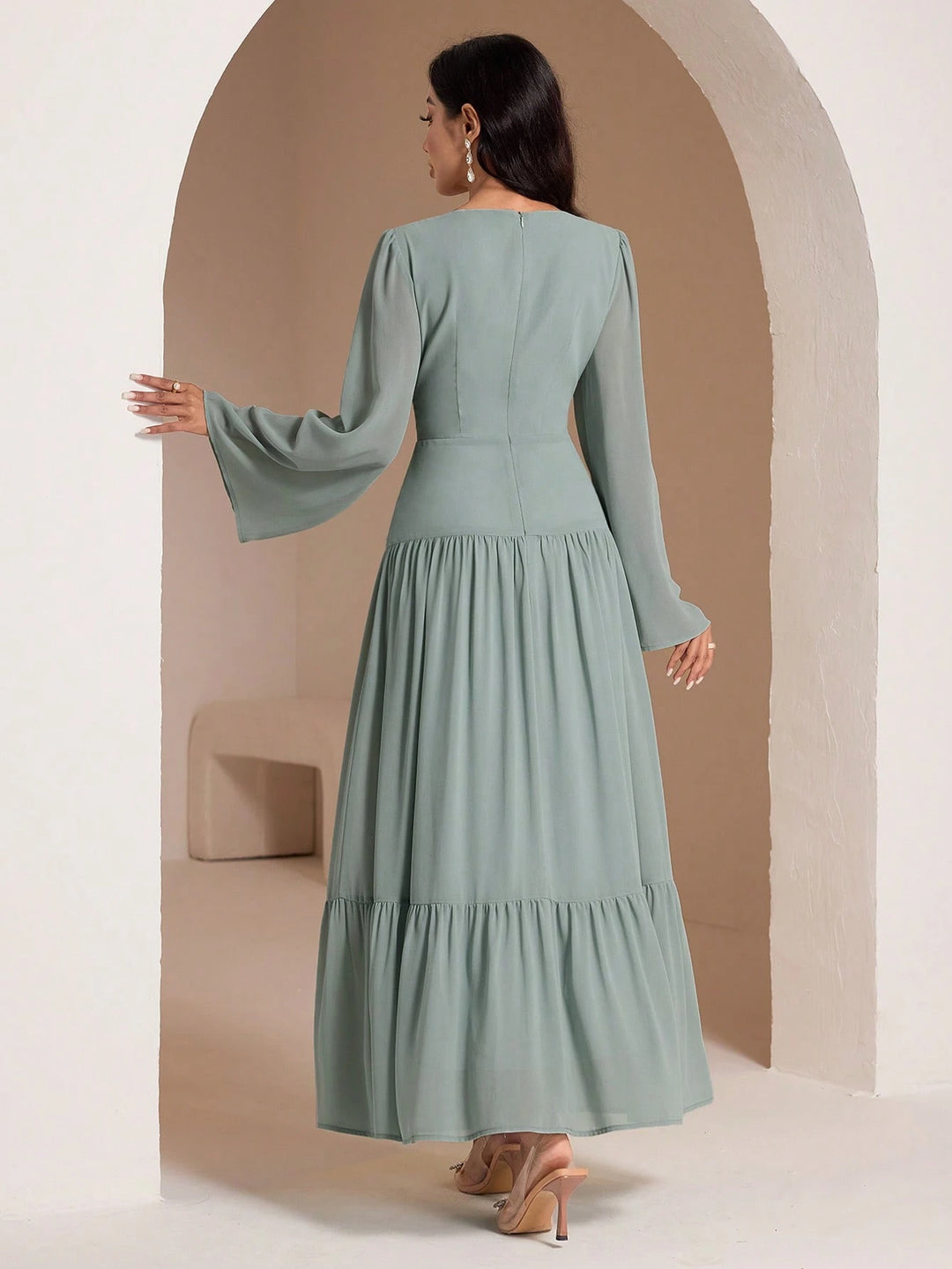 Rochie maxi SHEIN, verde