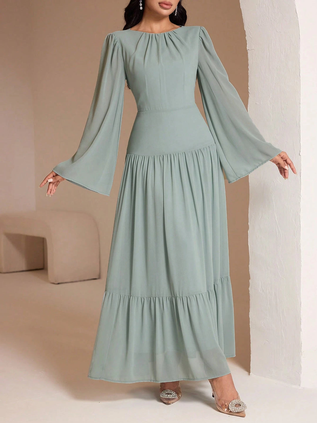 Rochie maxi SHEIN, verde