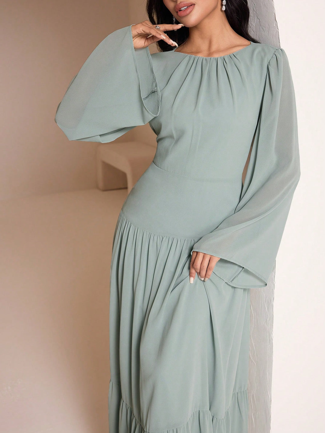 Rochie maxi SHEIN, verde