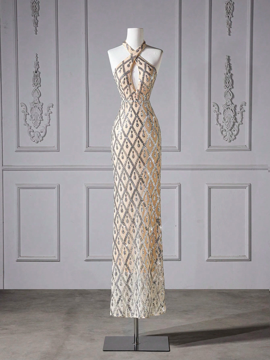 Rochie maxi SHEIN, bej