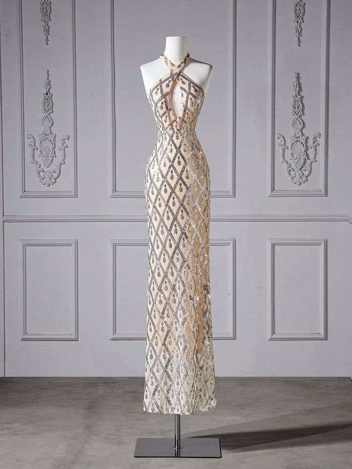Rochie maxi SHEIN, bej