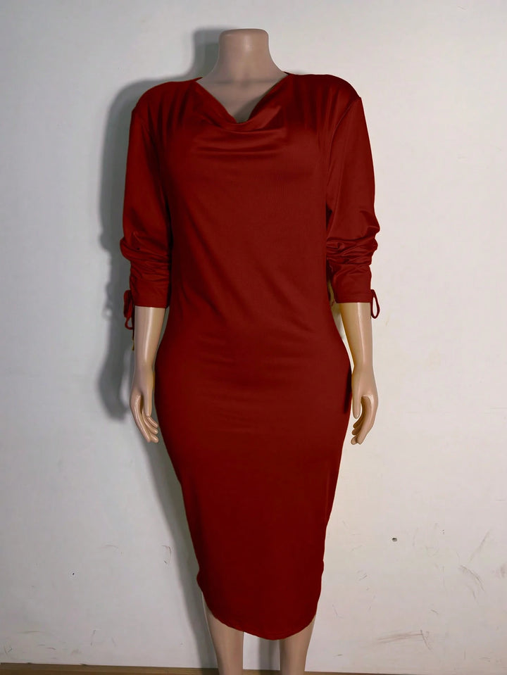 Rochie midi SHEIN, vișiniu
