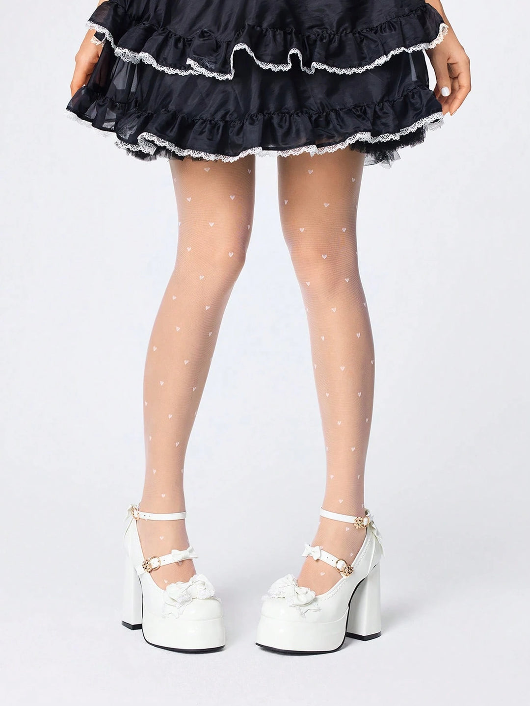 Pantofi cu toc SHEIN, alb