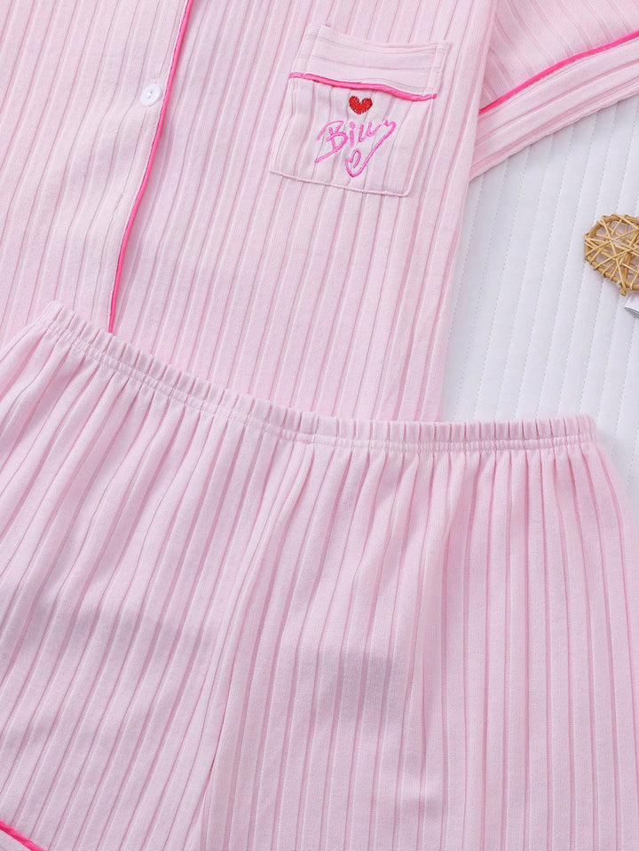 Compleu pijamale SHIEN, roz