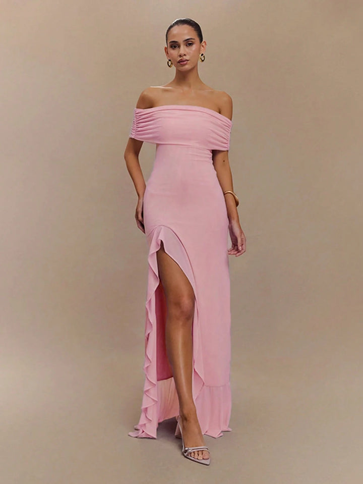Rochie maxi SEHIN, roz