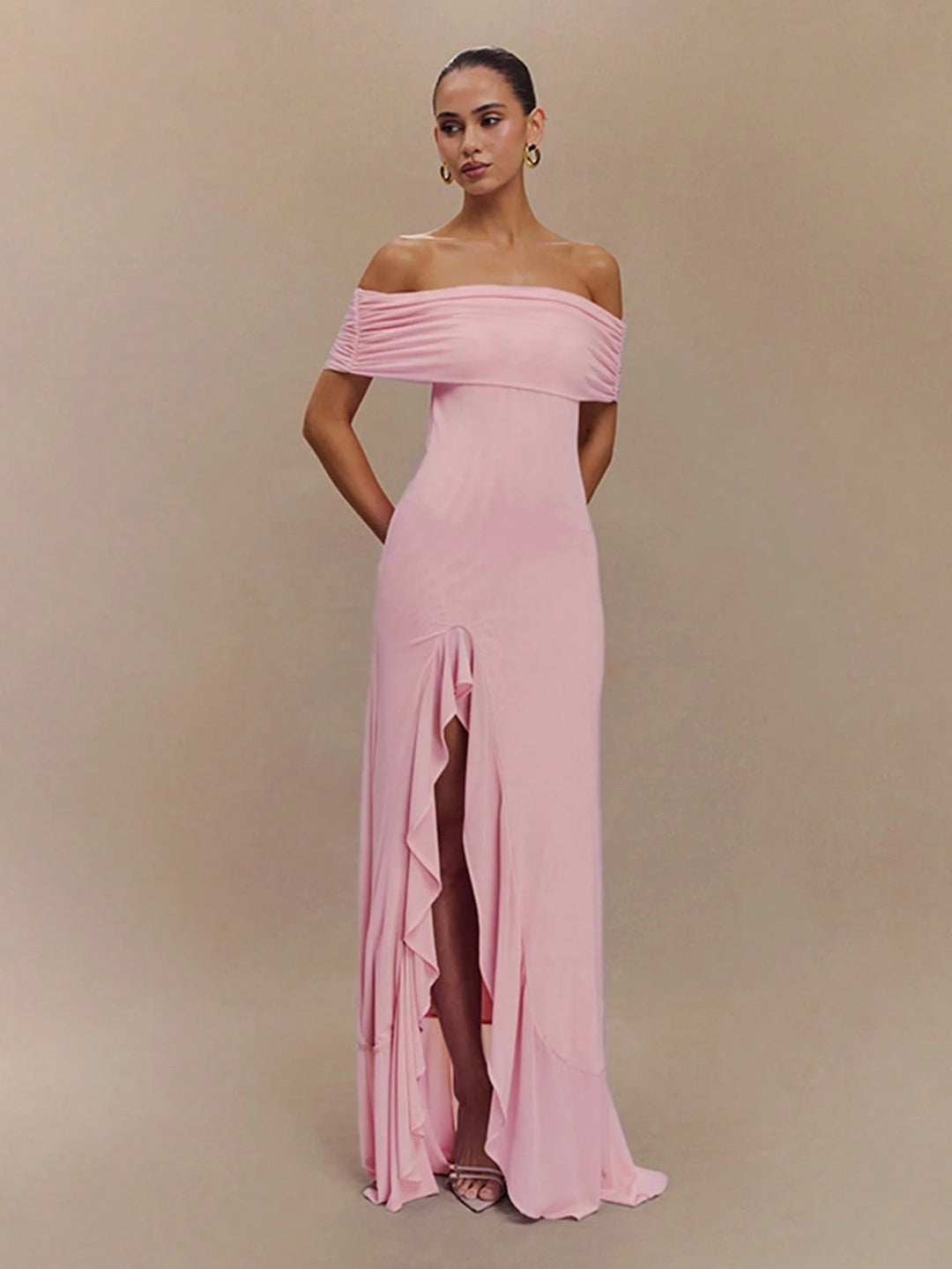 Rochie maxi SEHIN, roz