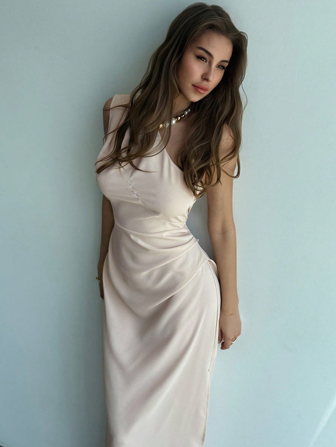 Rochie maxi SHEIN, portocaliu