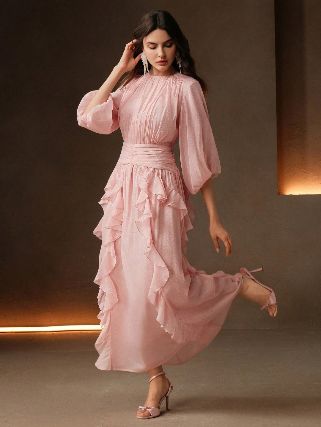 Rochie maxi SHEIN, roz