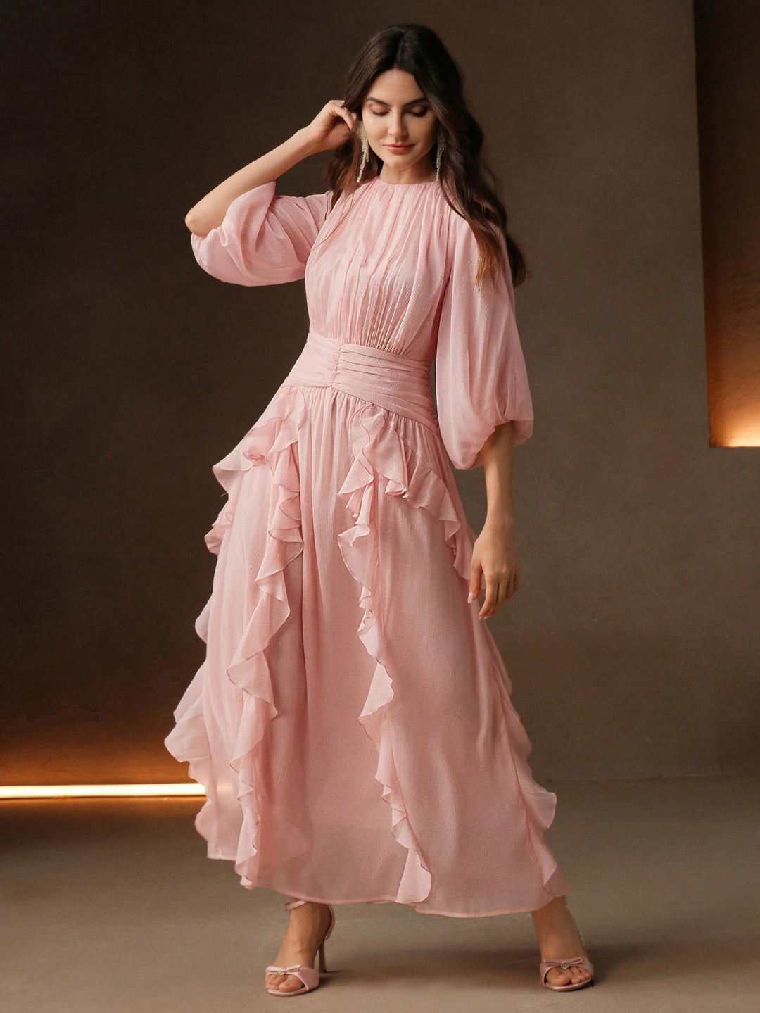 Rochie maxi SHEIN, roz