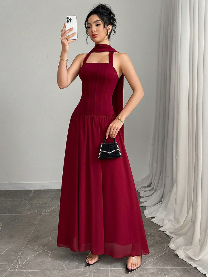 Rochie maxi SHEIN, vișiniu