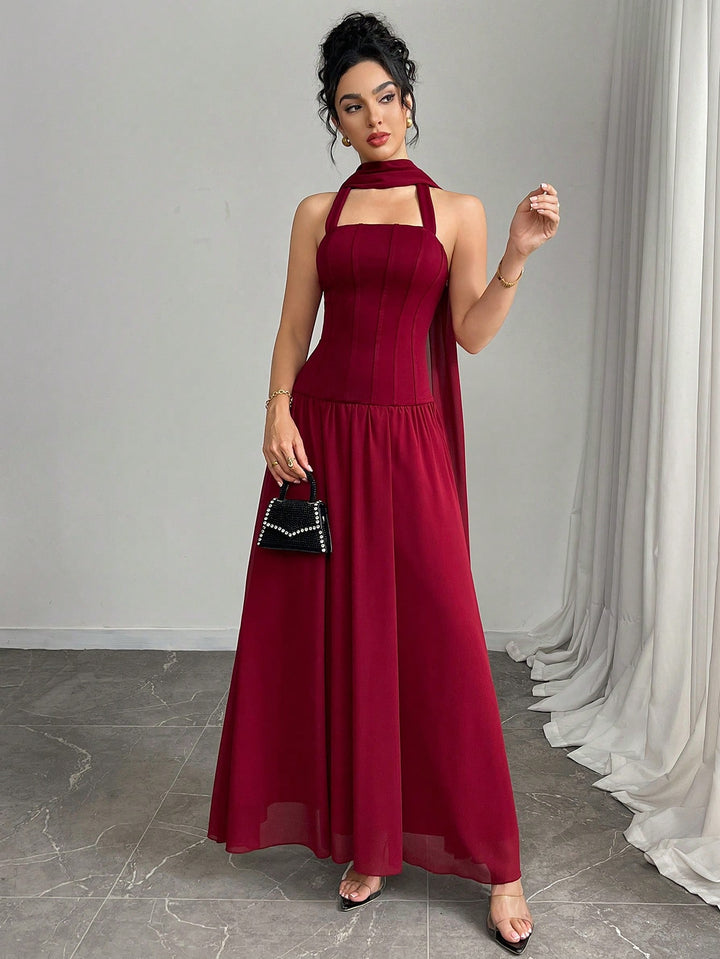 Rochie maxi SHEIN, vișiniu