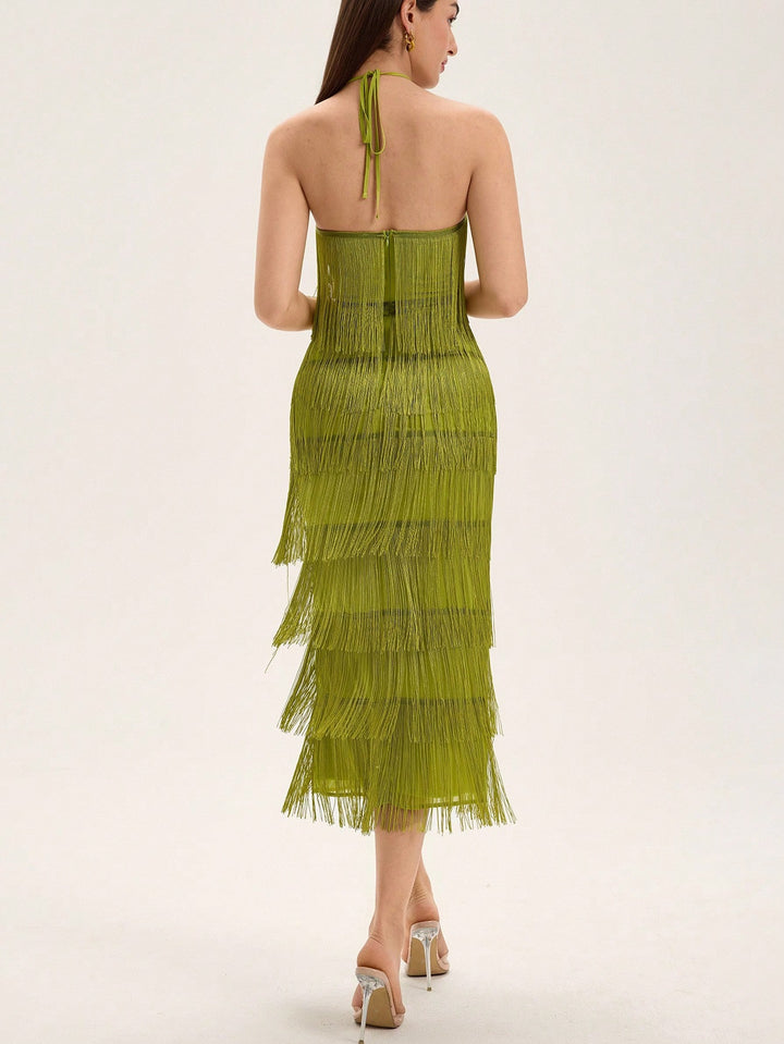 Rochie maxi SHEIN, verde