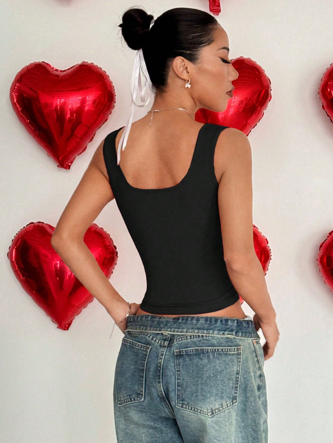 Fekete SHEIN top