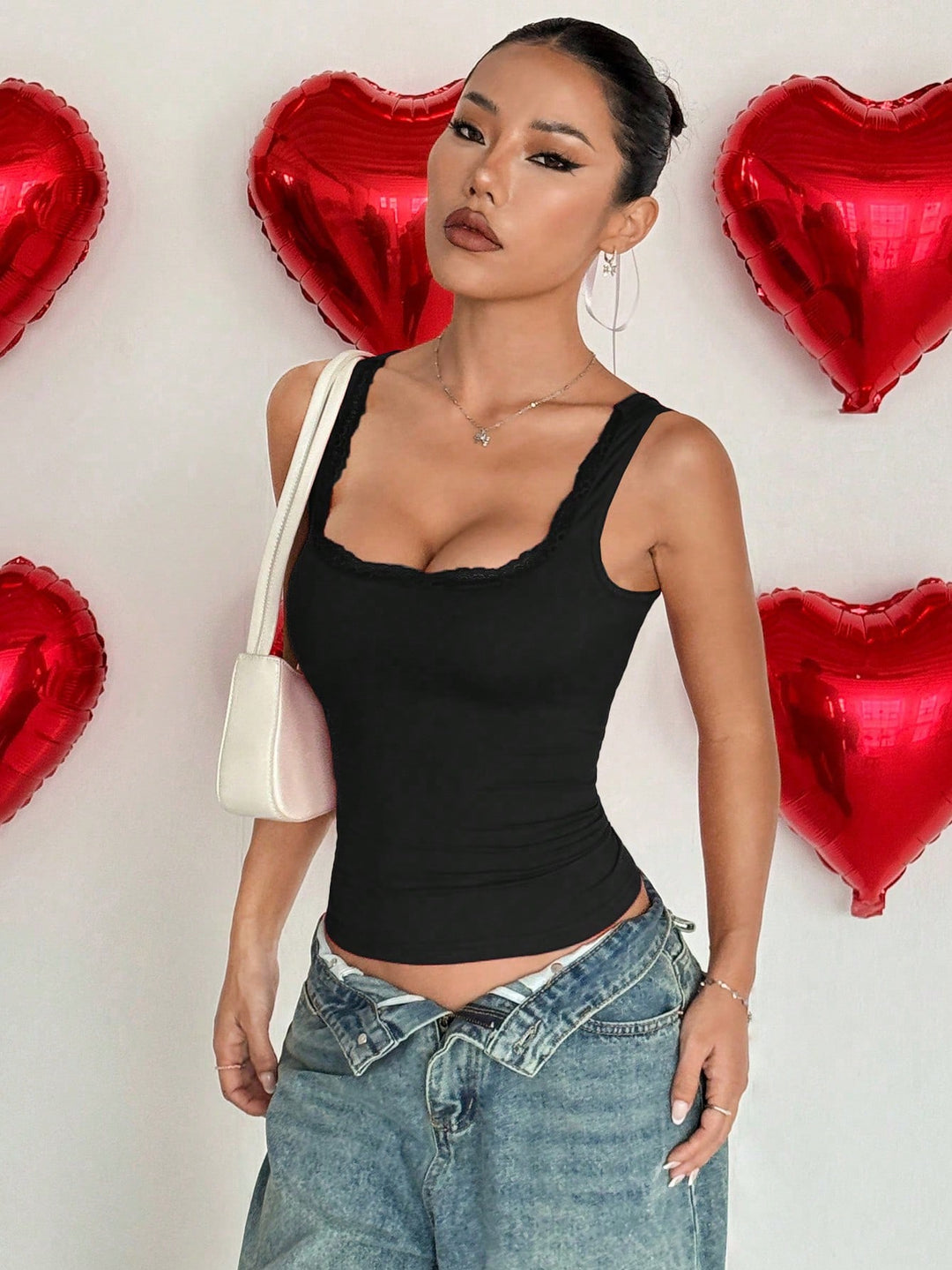 Fekete SHEIN top