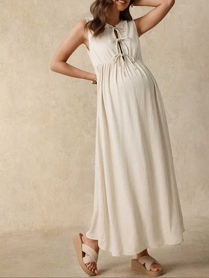 Rochie maxi SHEIN, crem