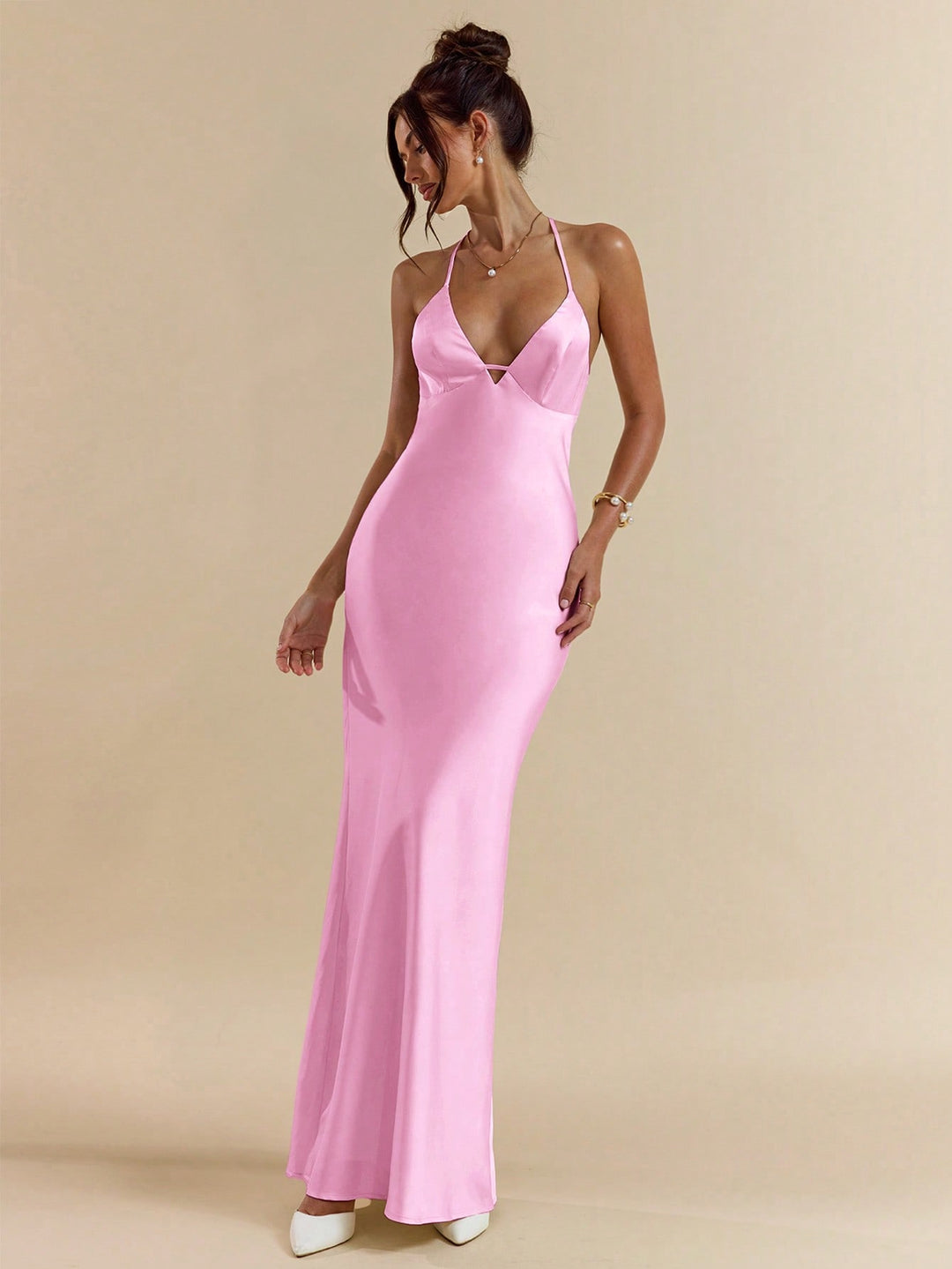 Rochie maxi SHEIN, roz