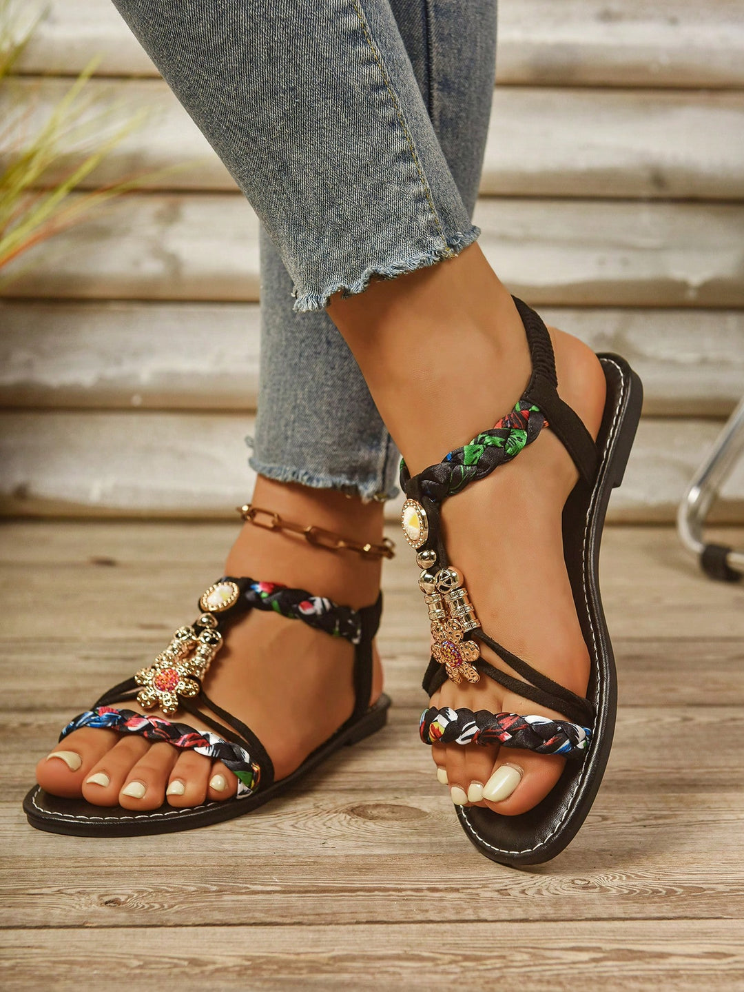 Sandale SHEIN, negru