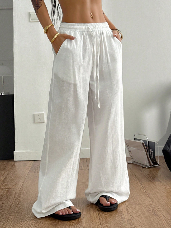 Pantaloni SHEIN, alb