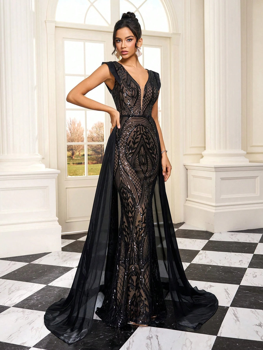 Rochie maxi SHEIN, negru