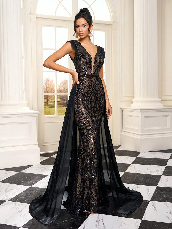 Rochie maxi SHEIN, negru