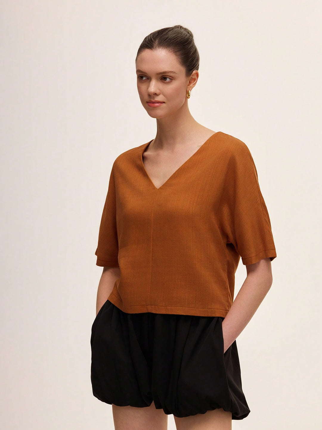 Bluza casual SHEIN, maro