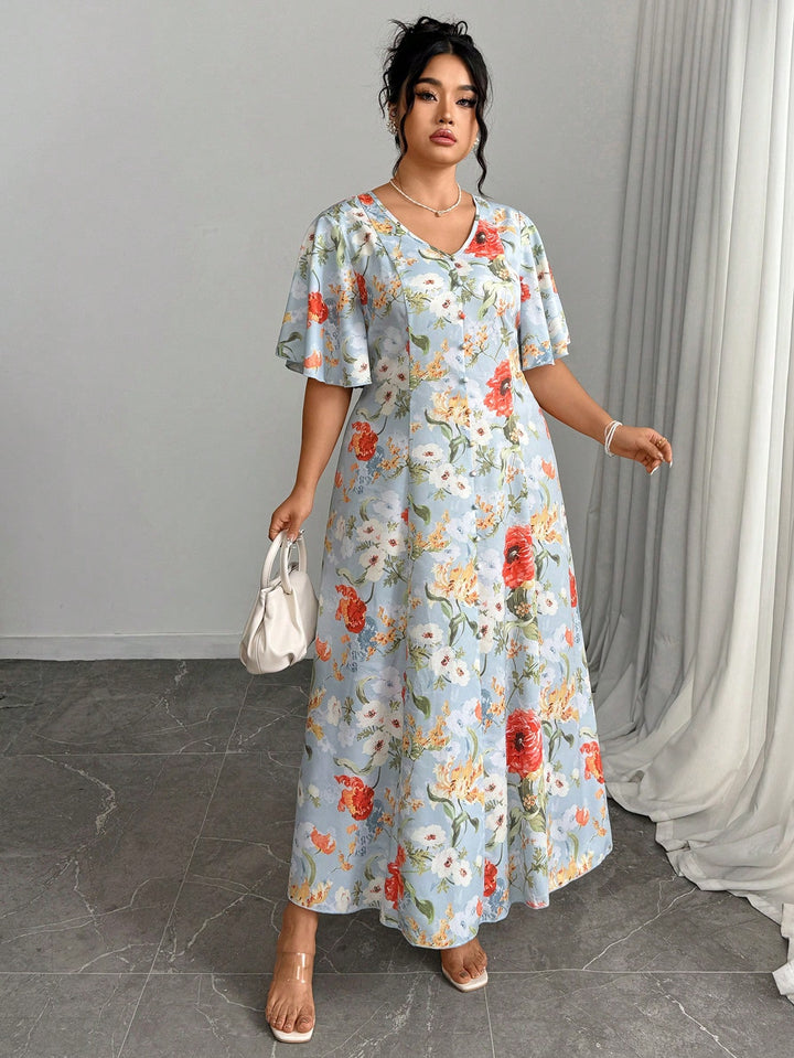 Rochie maxi SHEIN, mix culori