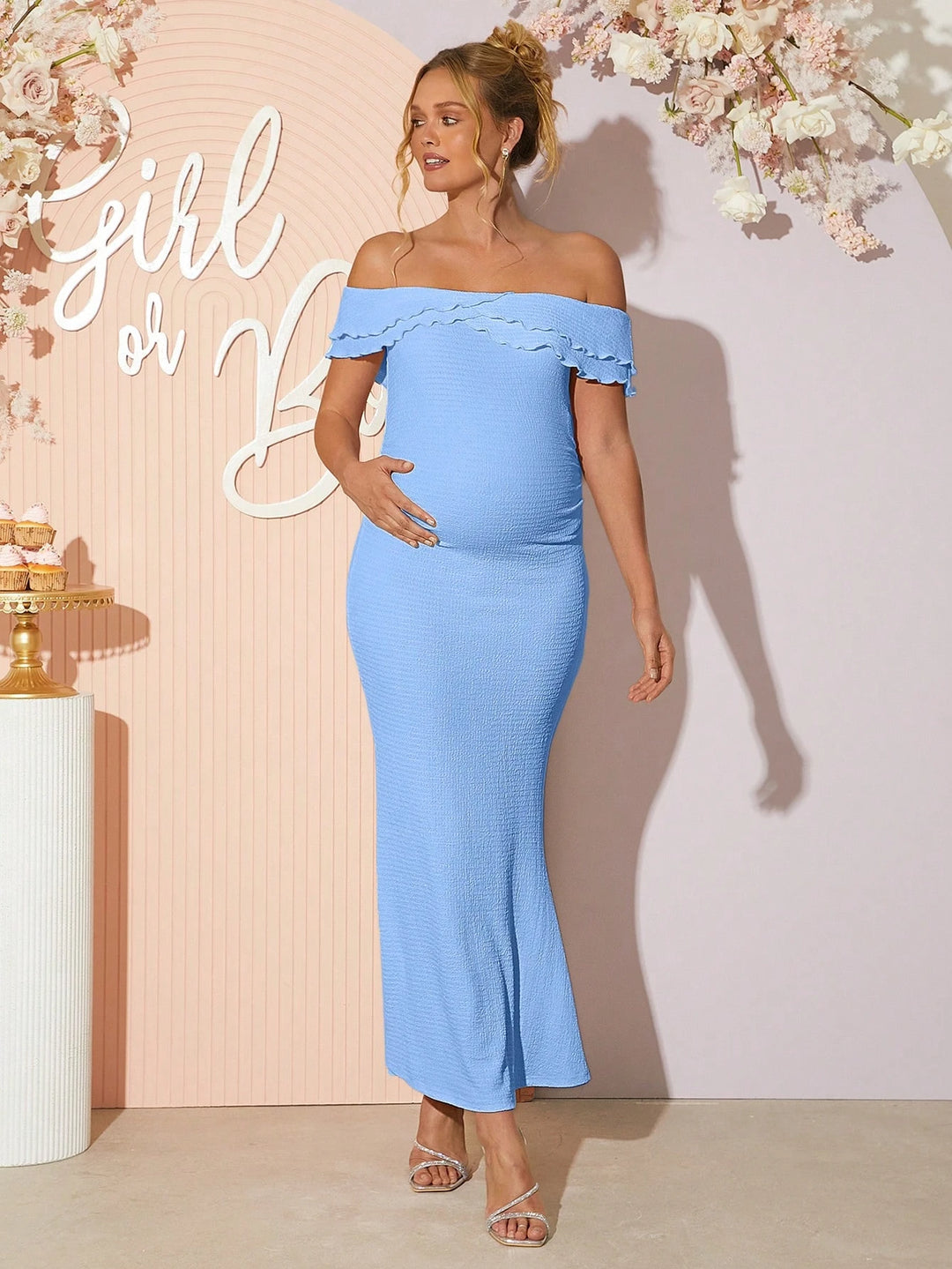 Rochie maxi SHEIN, albastru