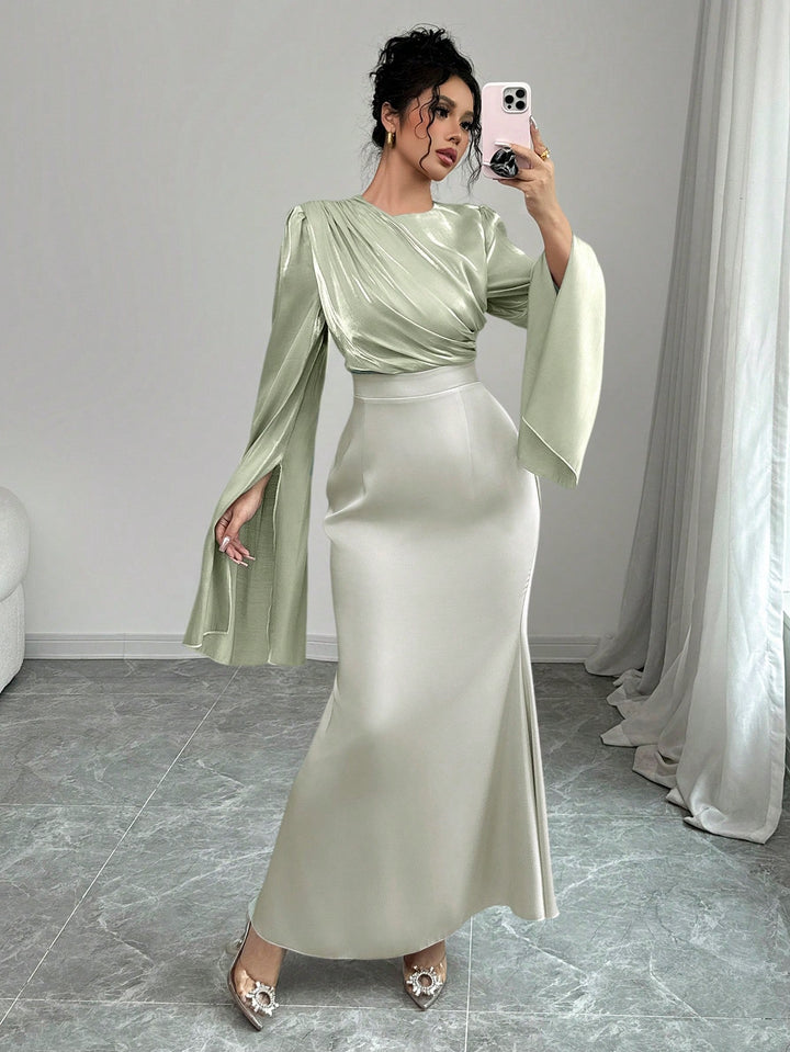 Rochie maxi SHEIN, verde