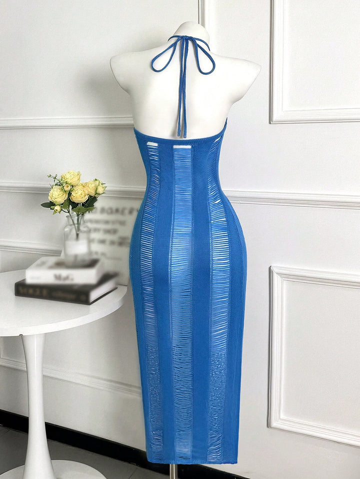 Rochie de plajă SHEIN, albastru