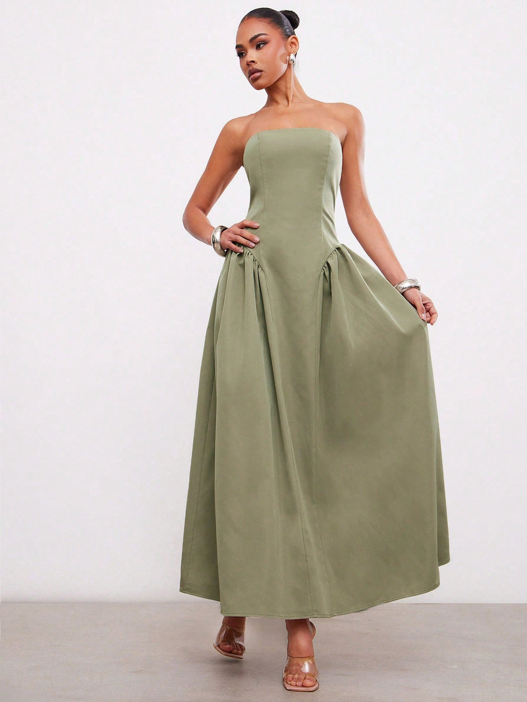 Rochie maxi SHEIN, verde