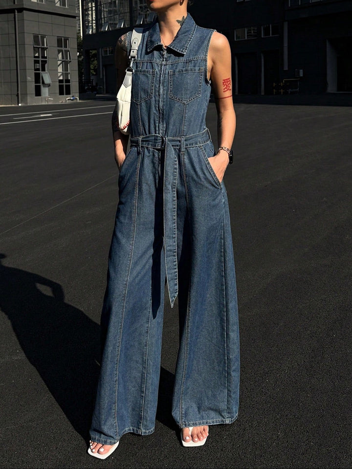 Shein hosszú jumpsuit, kék
