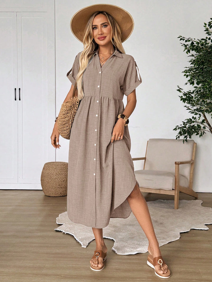 Rochie maxi SHEIN, bej