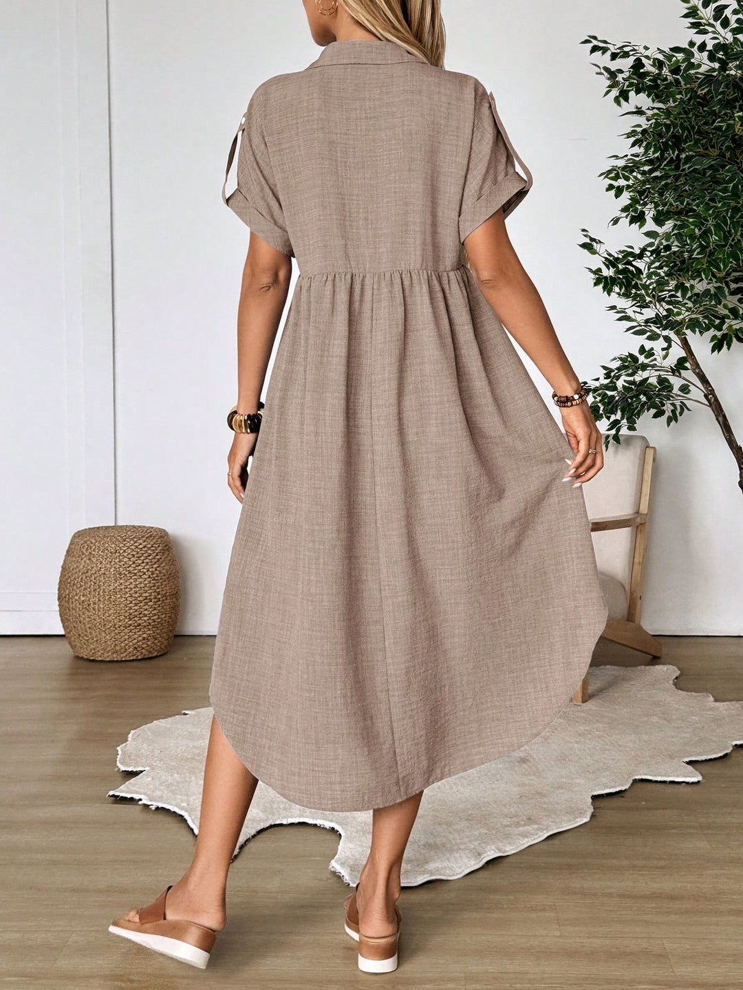 Rochie maxi SHEIN, bej