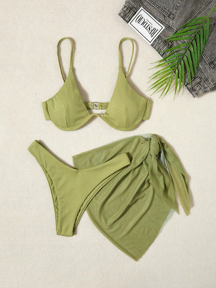 Set bikini SHEIN, kaki