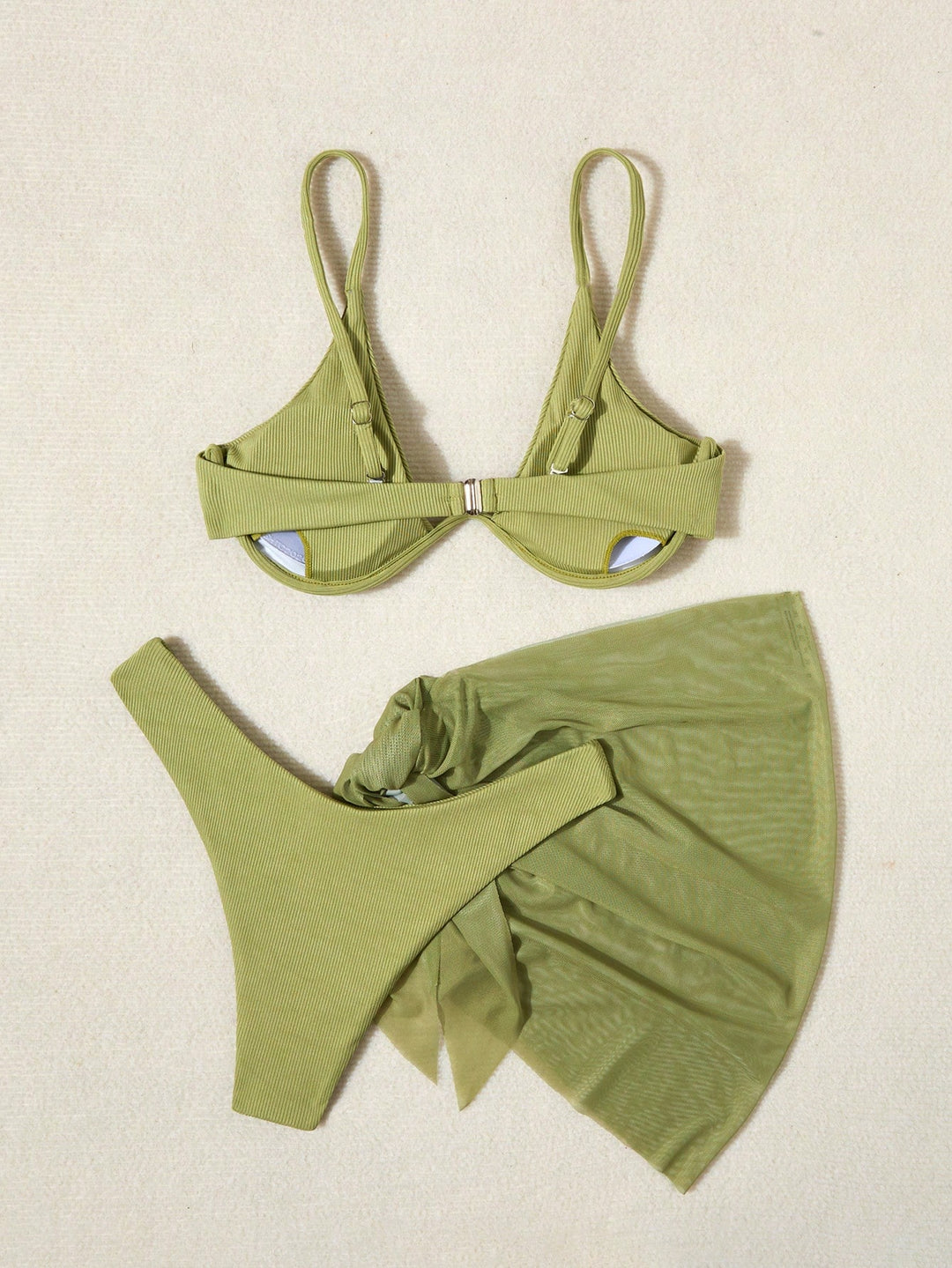 Set bikini SHEIN, kaki