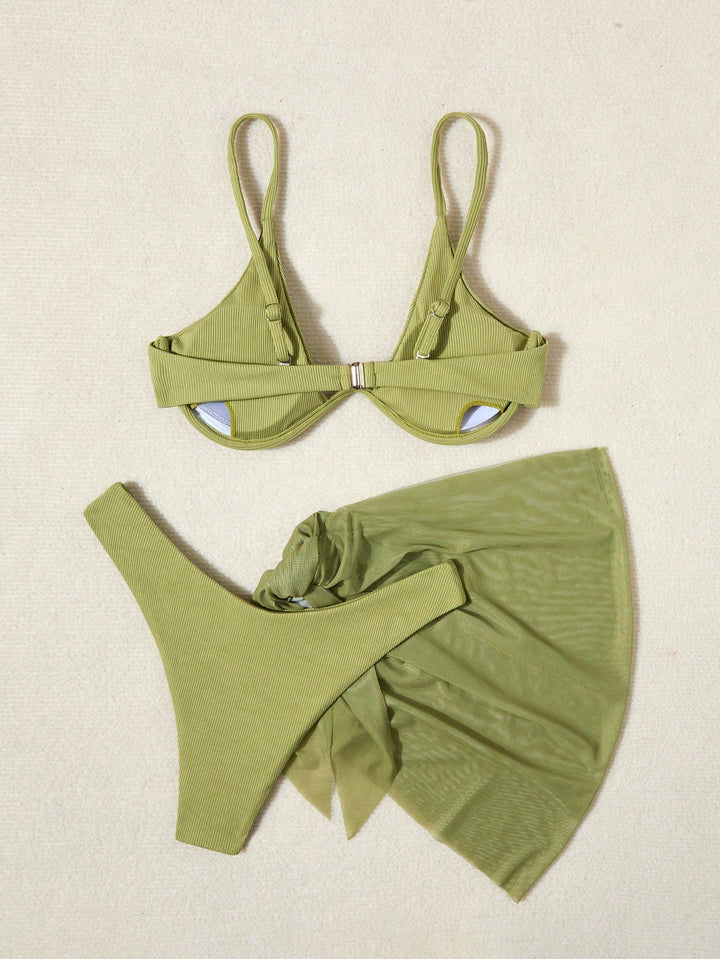 Set bikini SHEIN, kaki
