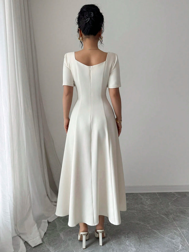 Rochie maxi SHEIN, crem