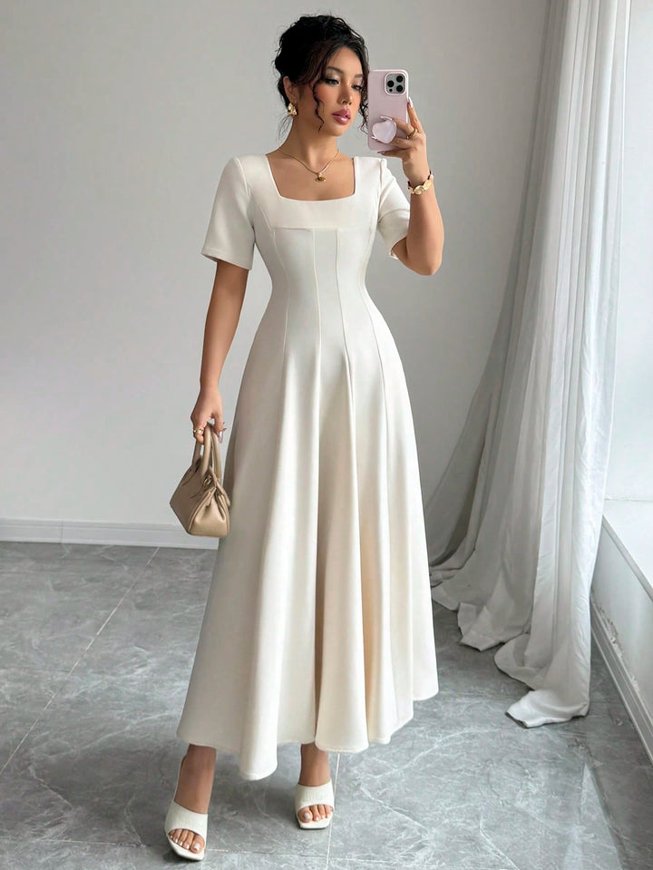 Rochie maxi SHEIN, crem