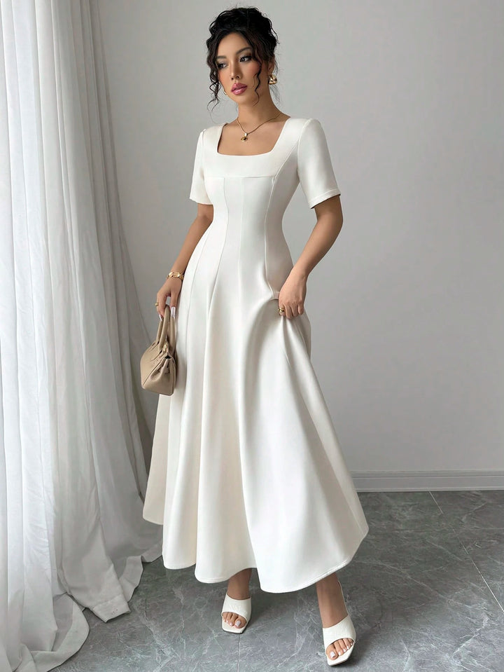 Rochie maxi SHEIN, crem