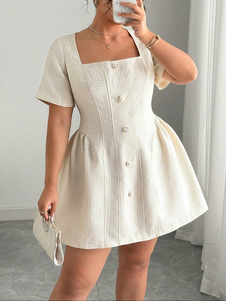 SHEIN mini ruha, ekrü